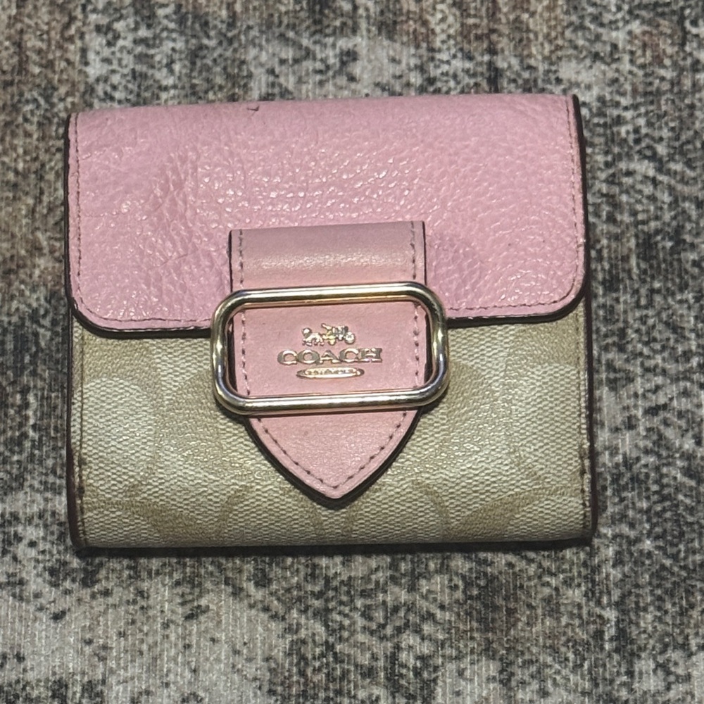 Coach Pink and Cream Women's Wallet
